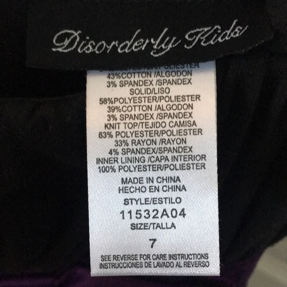 Special occasion black/purple dress for girls - Picture 4 of 4